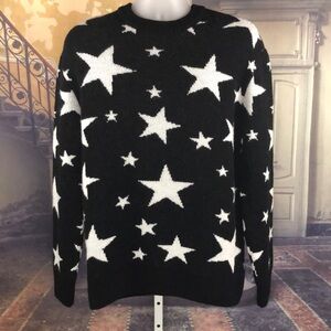 NWT Zara Dark Blue Star Knit Sweater